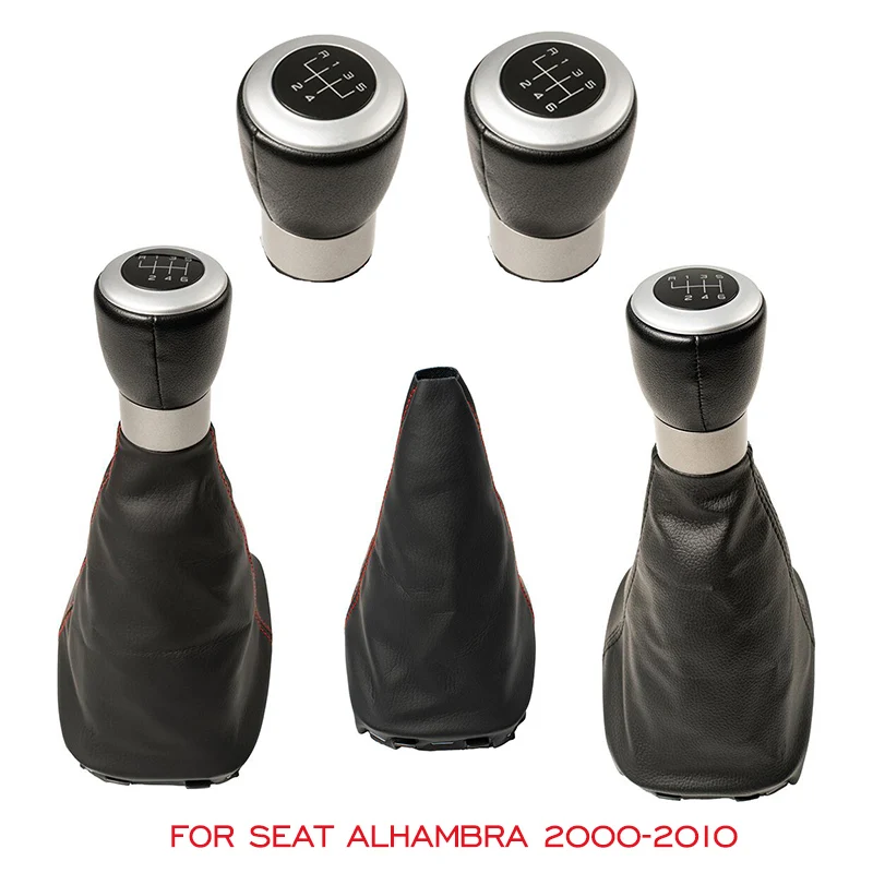 For Seat Alhambra 2000 2001 2002 2003 2004 2005 2006 2007 2008 2009 2010 5 6 Speed Car Gear Shift Knob Lever Gaitor Boot Cover