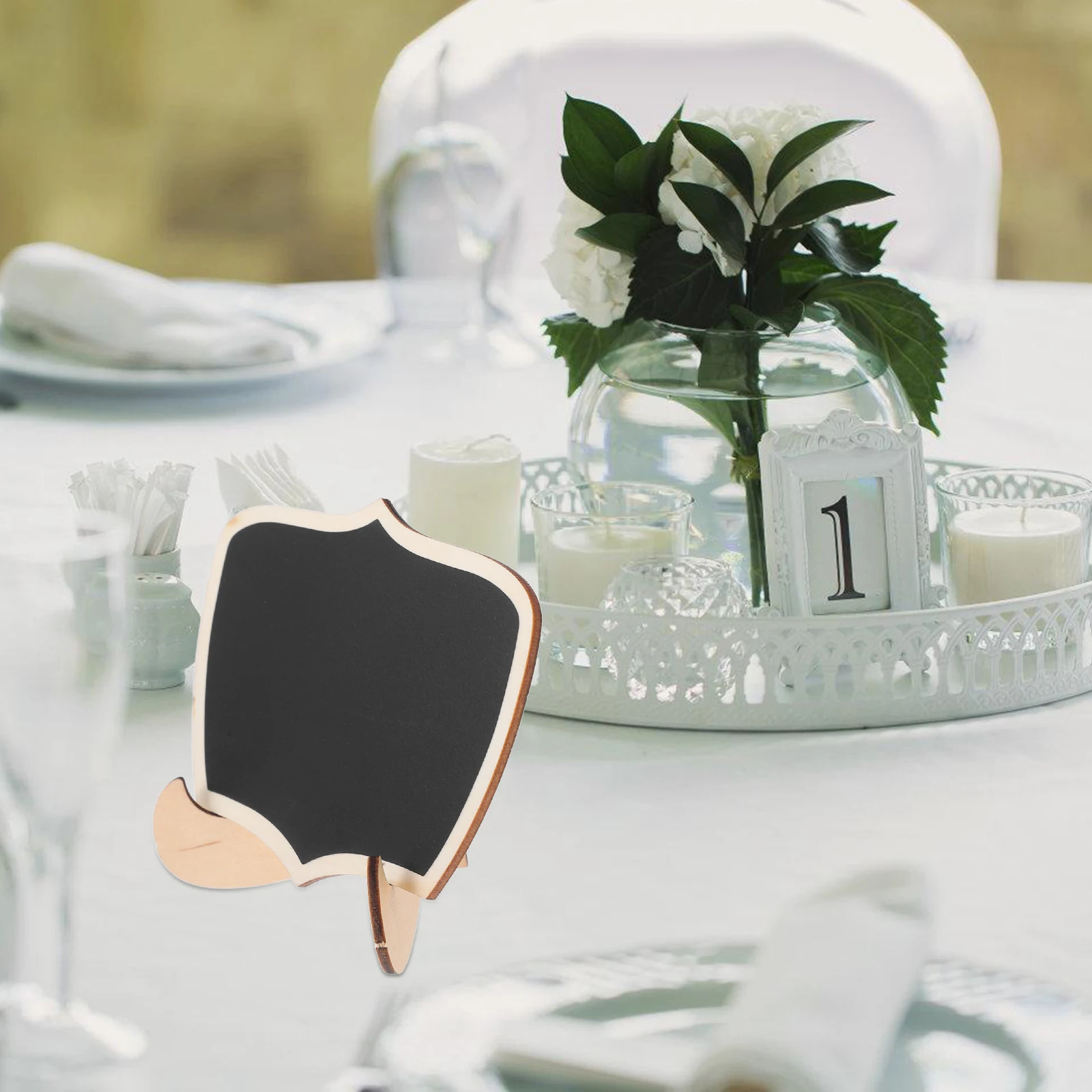 

10 Pcs Small Wooden Blackboard Tag Buffet Food Labels Chalkboard Mini Signs for