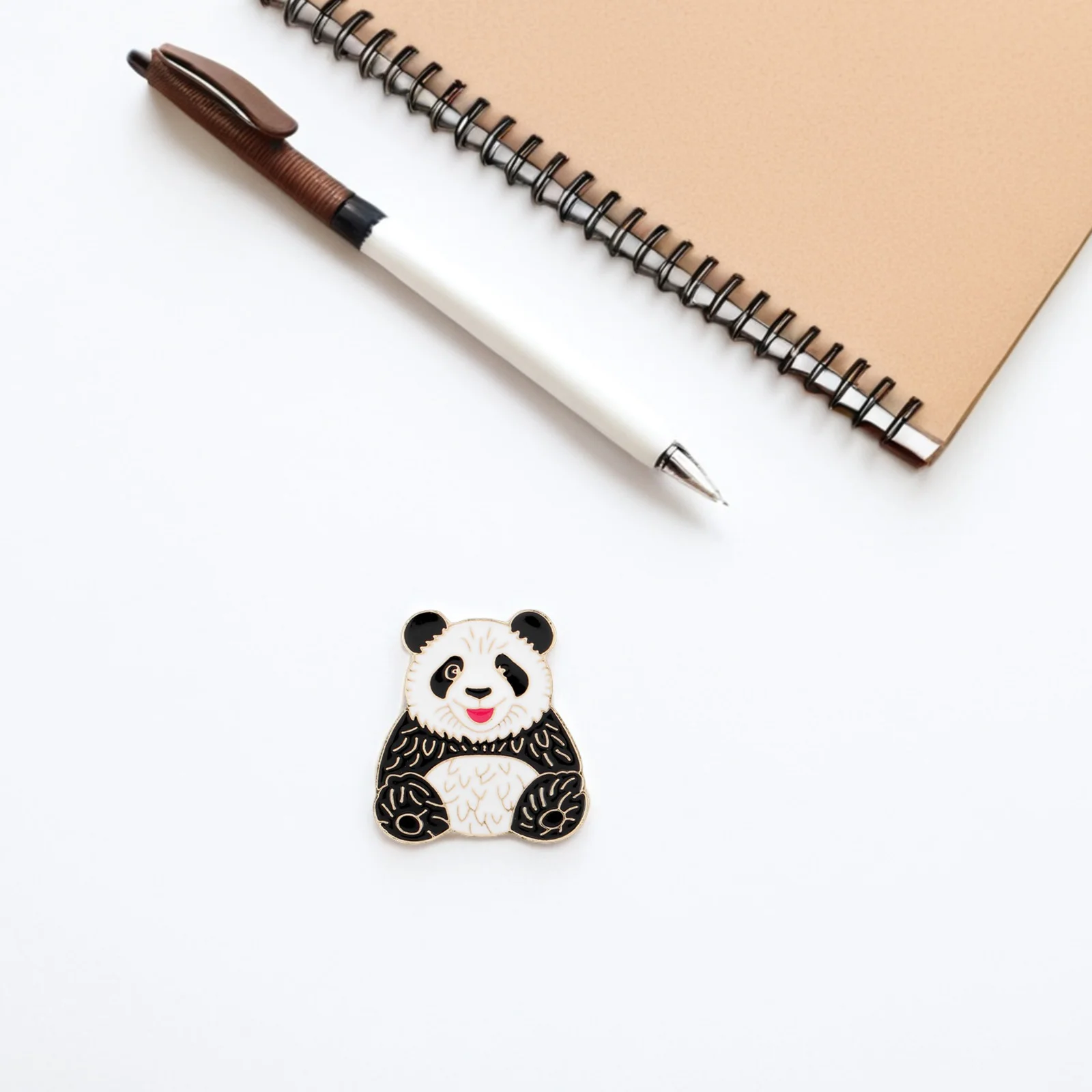 

Panda Brooch Pin Enamel Badge Cute Cartoon Metal Lapel Pins Shirt Clips Sweater Shawl Diy Buttons Accessories Panda Shaped