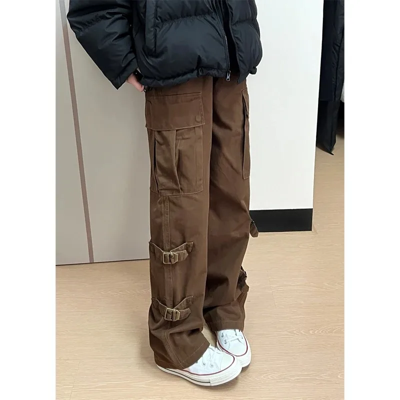 

Комбинезоны в американском стиле ретро, мужские весенне-осенние брюки, прямые брюки из чистого хлопка