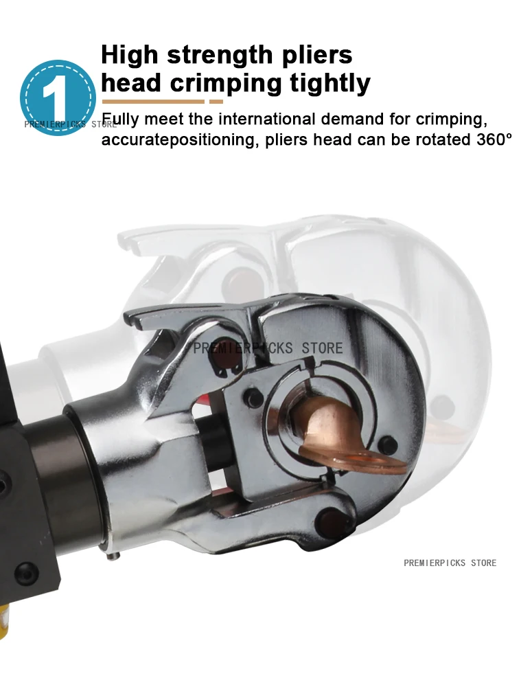CM-300G ケーブルラグ用電動圧着工具バッテリークリンパ油圧圧着工具バッテリー 2 個付き