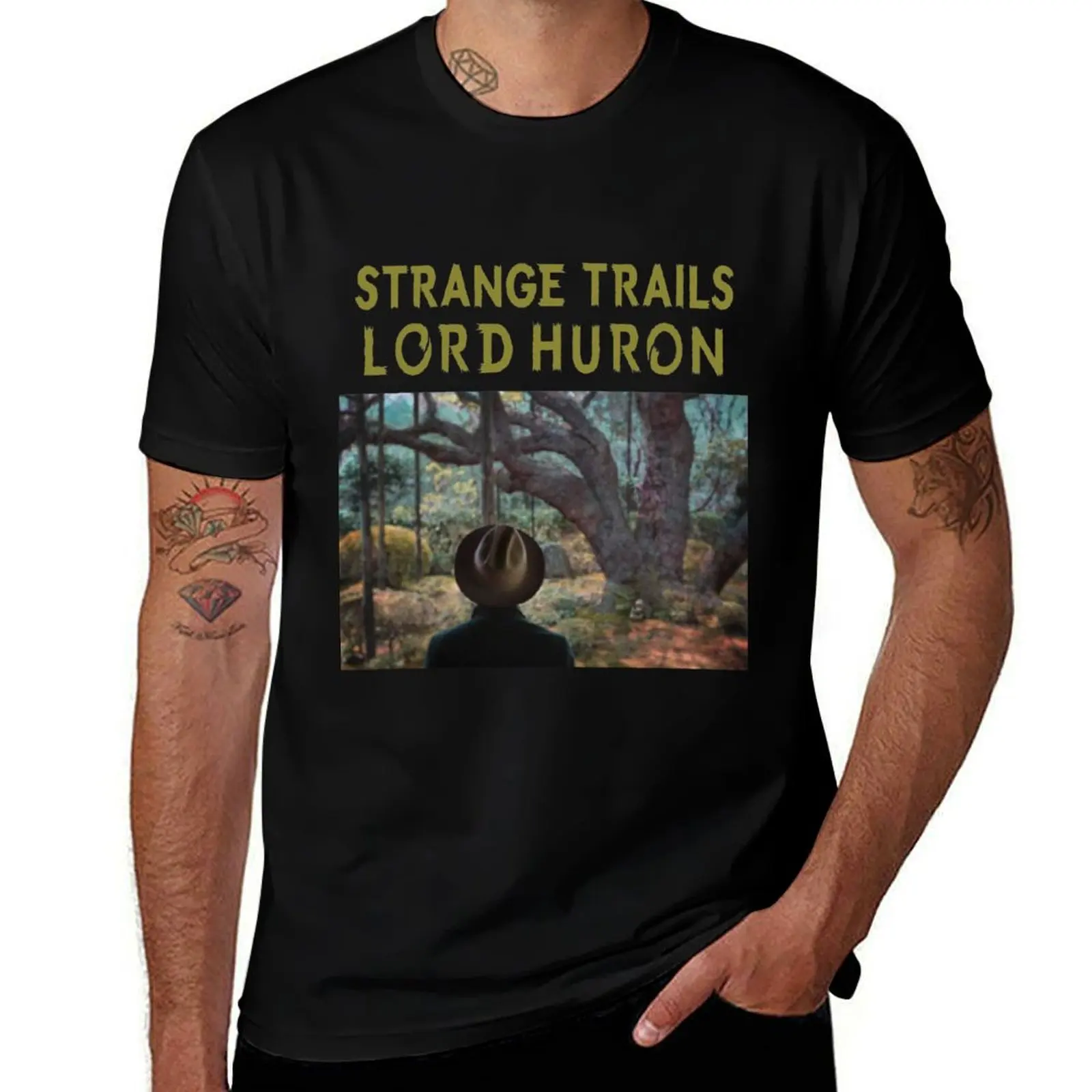 LORD HURON STRANGE TRAILS T-Shirt Fashion Letter Print T-Shirt