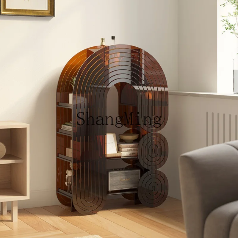 SM الحد الأدنى الإبداعية الاكريليك الموقد الشرفة خزانة مجلة رف الكتب غرفة المعيشة الديكور رف متعدد الطبقات #6