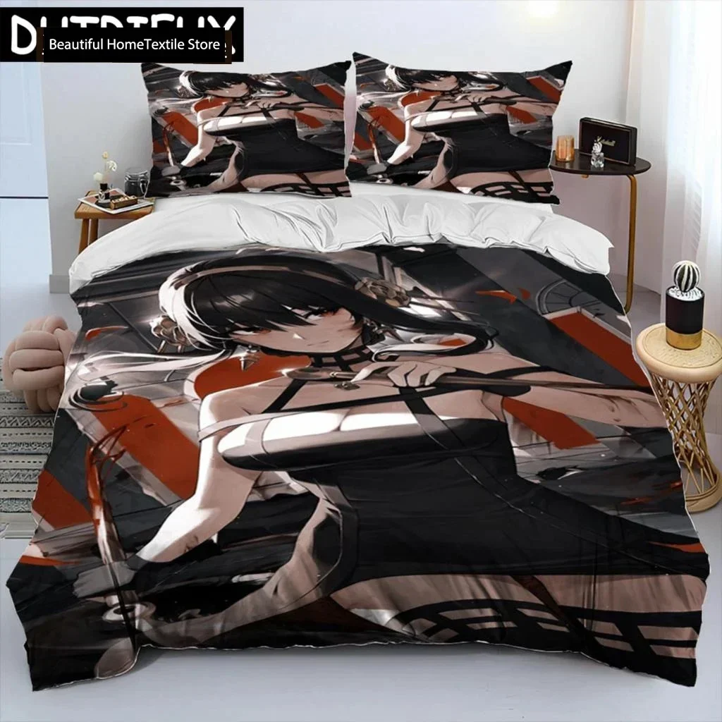 

Japan Anime SPY×FAMILY Cartoon Comforter Bedding Set,Duvet Cover Bed Set Quilt Cover Pillowcase,king Queen Size Bedding Set Boys