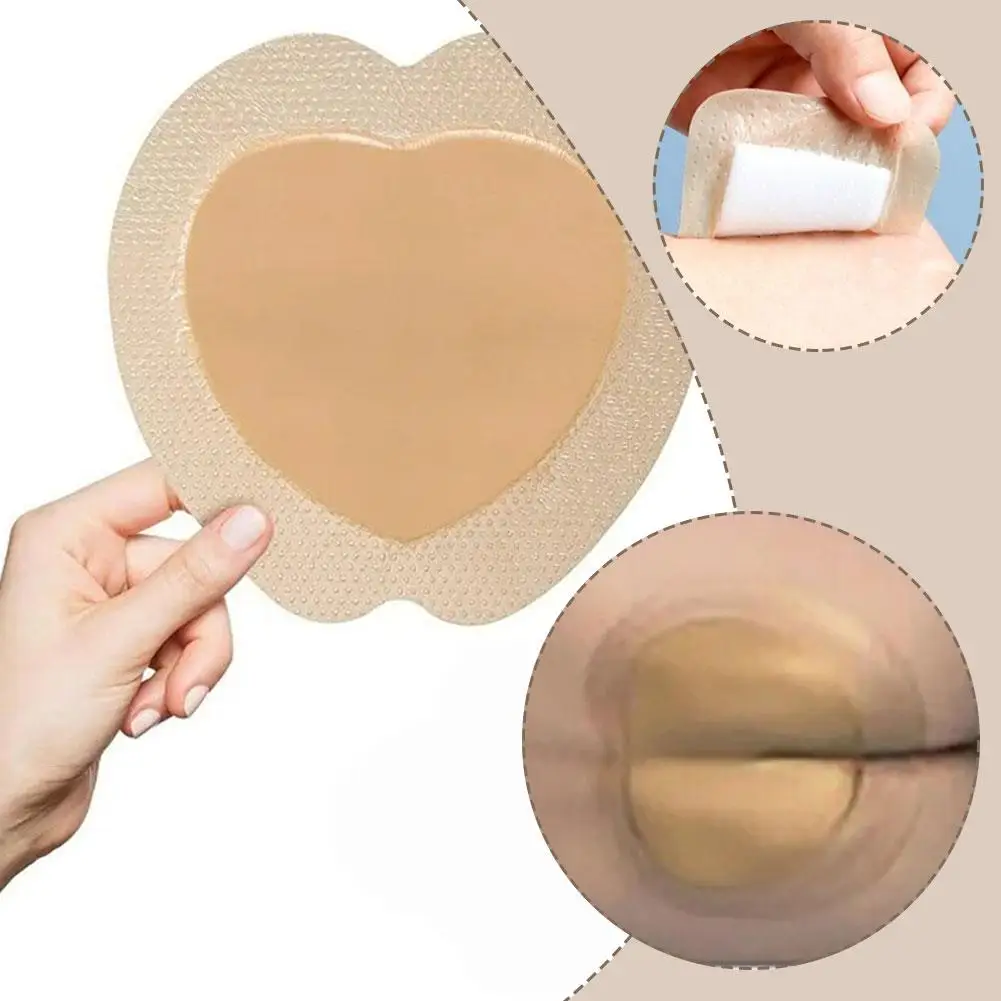 

1Pcs Adhesive Foam Dressing Pad Pressure Ulcer Patch Sterile Foam Gel Dressing Bedridden Elderly Decompression Patch