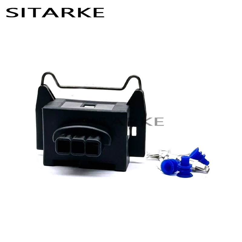 5 Sets 3 Pin Automobile Horn Knock Sensor Waterproof Plug 3.5mm Car Electronic Knock Female Connector for Carnival