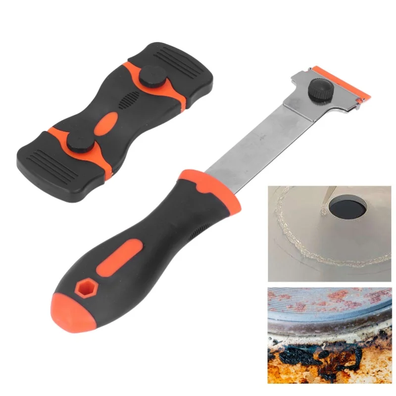 32 Pcs/Set Razor Blade Scraper Kit Long Handle And Double Edged Scrape Knives With Blades For Wall Glass