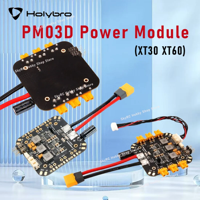 

Holybro PM03D Power Module - I2C Power Monitor, 6S 60A/120A, XT-30/XT-60 Connectors, 5.2V/8-12V BEC, for Flight Controllers