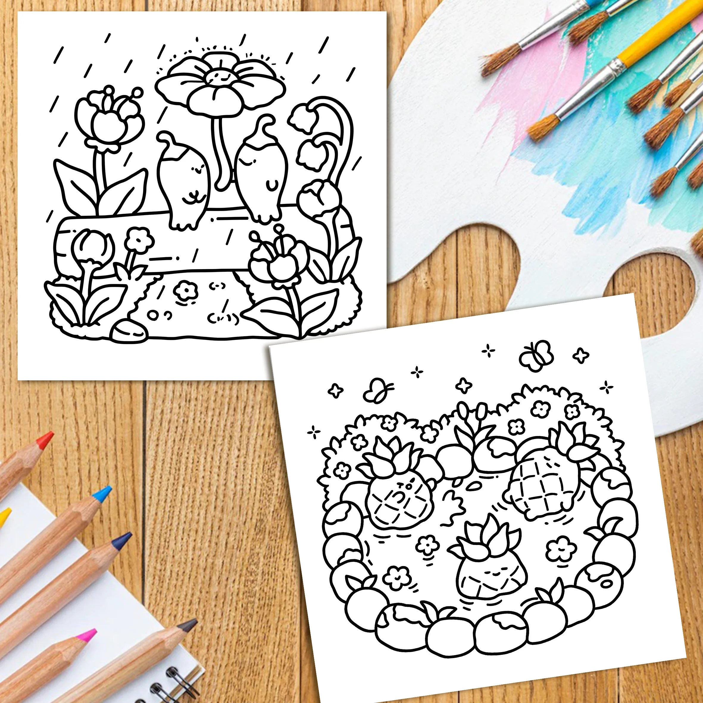 VEGGIE LIFE Bold-easy Patterns Coloring Book for Adults Cute Drawing Book Perfect Gift for Party and Birthday image 5