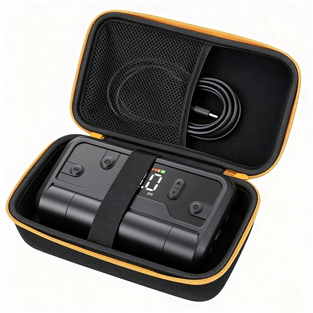 Hard Carrying EVA Case Compatible with NOCO Air AL5 UltraFast 5A Cordless Tire Inflator Shockproof Storage Bag-Case ONLY