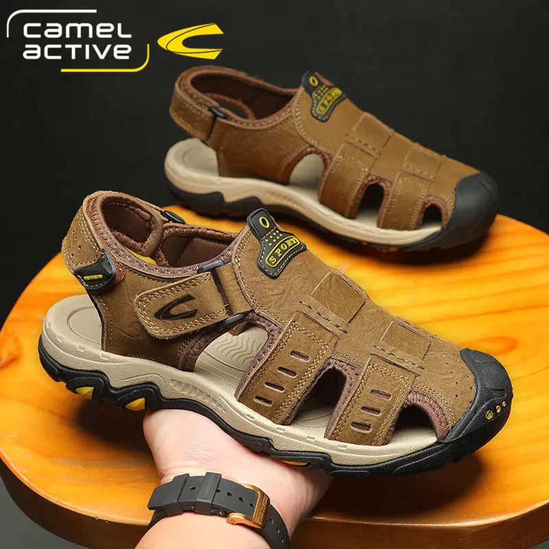 Camel Active Hot Sale New Fashion Summer Leisure Beach Men Shoes High Quality Leather Sandals The Big Yards Men\'s Sandals LT2188