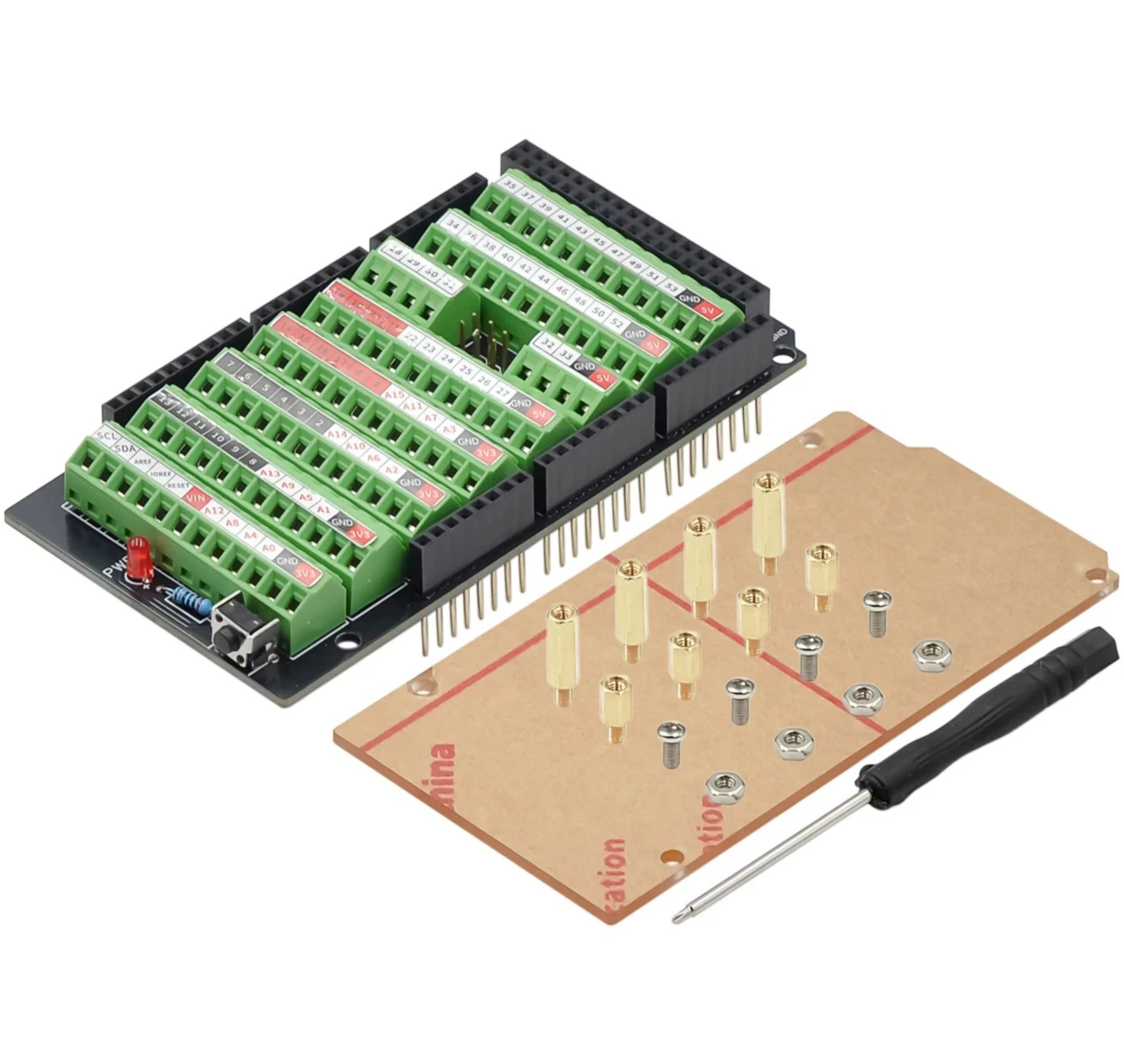 MEGA 2560 GPIO terminal board expansion module does not include acrylic development board