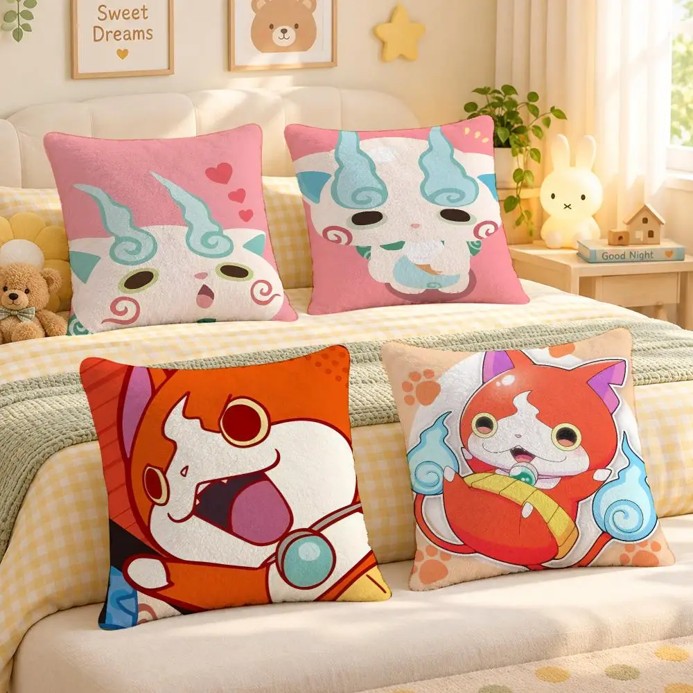 Game Yo Kai Watch Anime Cute Cushion Cover Personalized Soft Plush Pillow Living Room Home Sofa Bedroom Office Car Cushion
