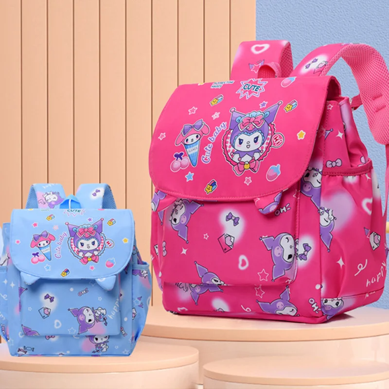 

New Kindergarten Lightweight, Playful, Cute Cartoon Kuromi Fashionable Children'S Travel Convenient Snacks Oxford Cloth Backpack