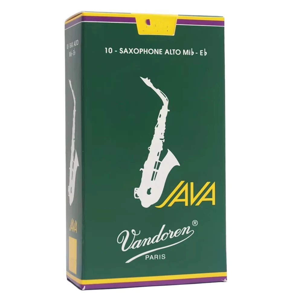 Cañas para saxofón FRANCIA Vandoren, caja verde, dureza java, profesional, Eb, Alto, Barítono, Bb, Tenor Soprano, caña para saxofón