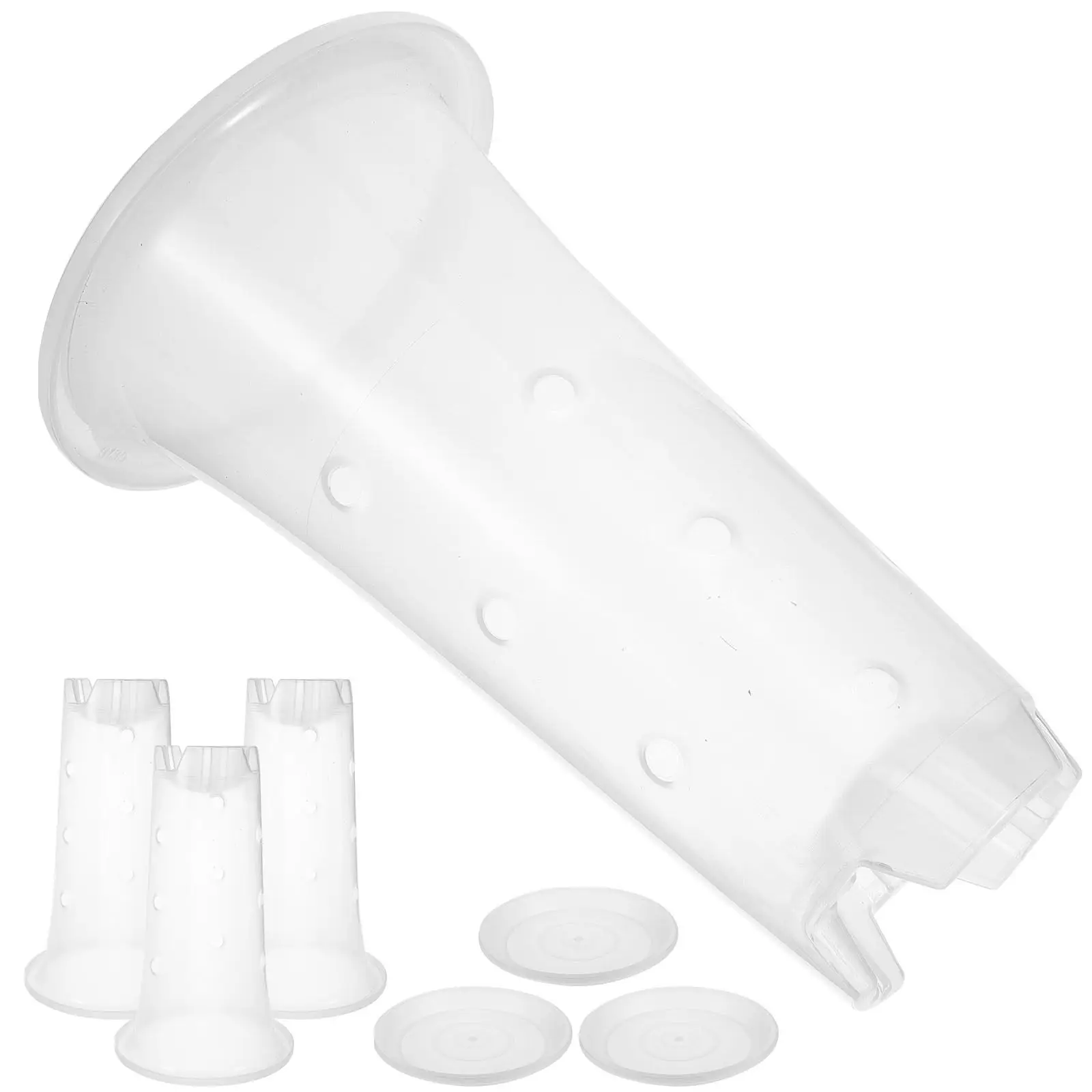 1Set Transparent Plastic Flower Pots for Orchids Succulents Nursery Plants Breathable Drainage Holes Indoor Balcony Decorative
