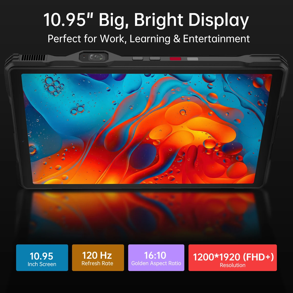 Unihertz 8849 Tank Pad Ultra-Global 1st Rugged Tablet with 260-lumen 1080PProjector, Night Vision Large Battery image 4