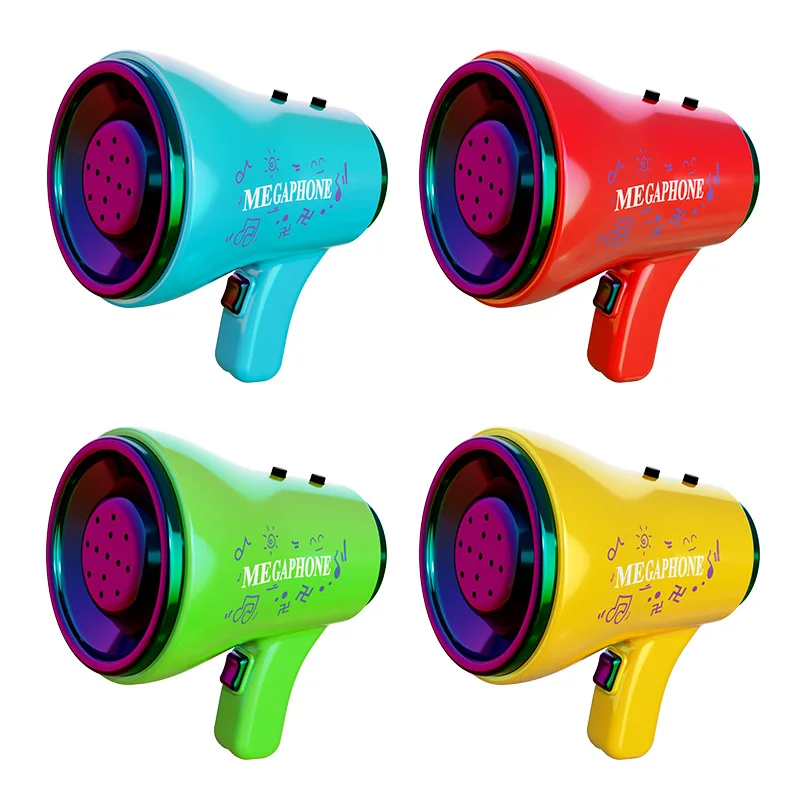 Grappige Mini Handheld Megafoon Recorder Luidspreker Speelgoed Sleutelhanger Kinderen Vocaal Trompet Interactief Spel Speelgoed Tas Hangend Cadeau