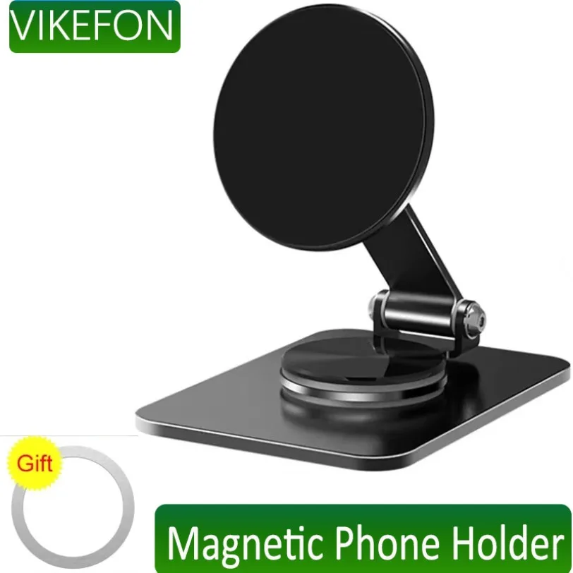 

Magnetic Phone Holder 360° Rotation Desktop Phone Bracket Foldable Desktop Phone Stand For iPhone 16 15 14 13 12 Pro Max Mount