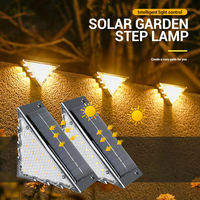 Heinast LED Step Lamp Stair Light Outdoor Waterproof Solar Powered Decor Lighting Garden Decoration Step Deck Path Fence 1~4pcs