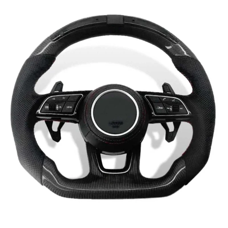 Carbon Fiber Car Steering Wheel LED Style for Audi RS A4 A5 A6 A7 Q3 Q5 S3 S4 S5 S6 S7 RS Steering Wheel Custom Car Accessories