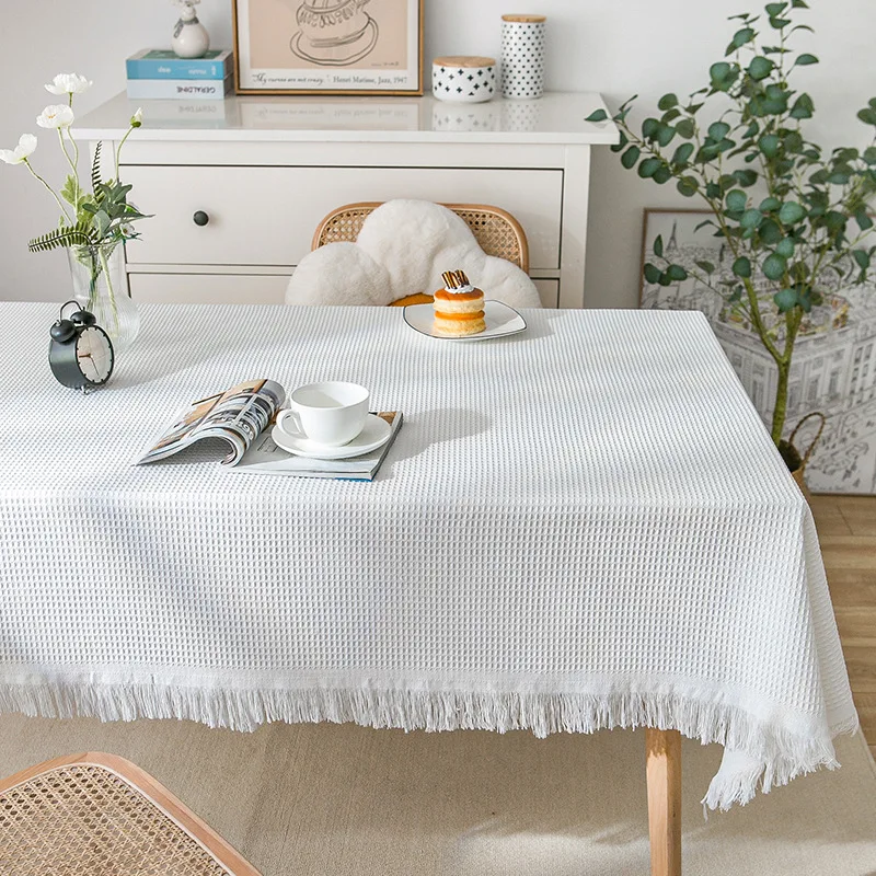 ins style tablecloth knitted fabric tablecloth lace coffee table cover desk tablecloth rectangular