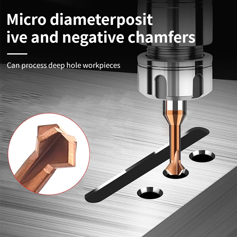 HRC55 60° 90° 120° Up And Down Chamfering Milling Cutter Tungsten Steel Carbide Chamfer Tools For Steels CNC Machining Endmills