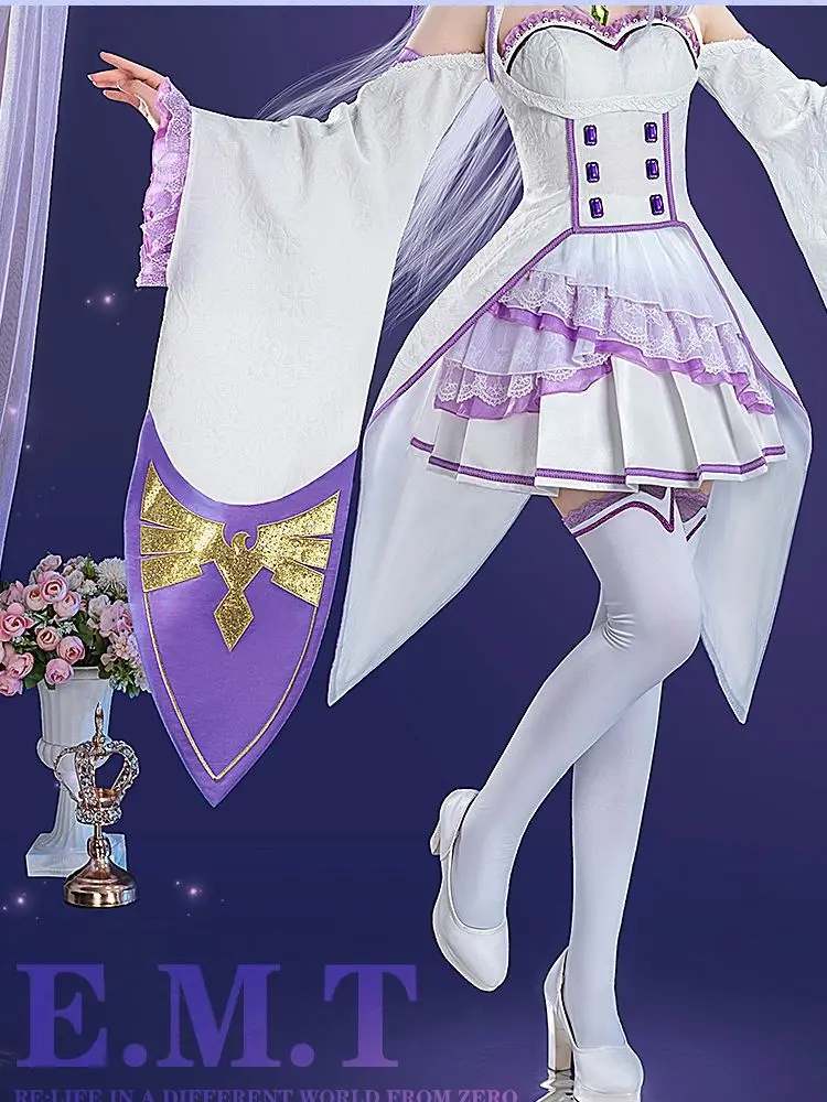 Emilia RE: ZERO Starting Life in Another World Costume Cosplay Set Suit Gorgeous Collection Edition Anime