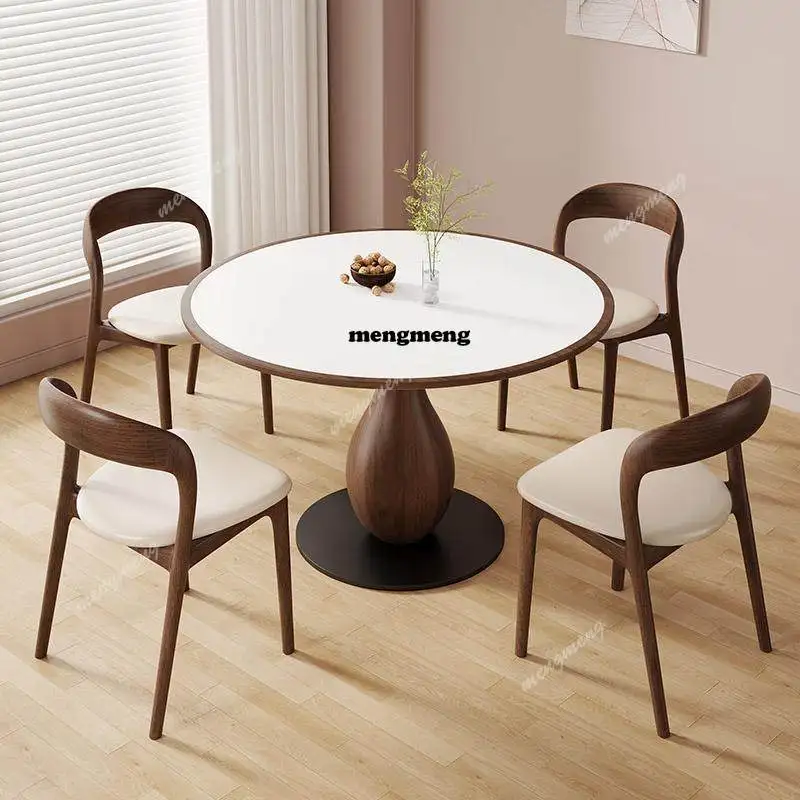 Modern Round Dining Table Restaurant Luxury Lounge Designer Dining Table Reception Service Mesas De Comedor Kitchen Furniture