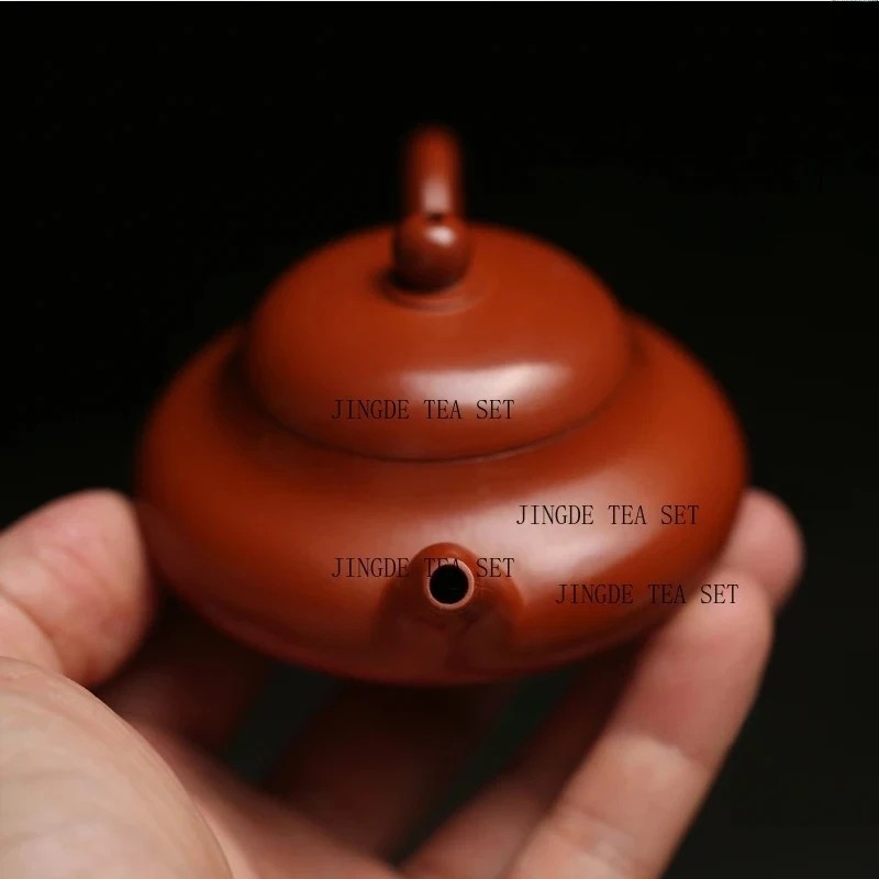 110ml purple clay ore red mud small jade milk teapot Semi-handmade teapot Chinese Kung Fu tea set
