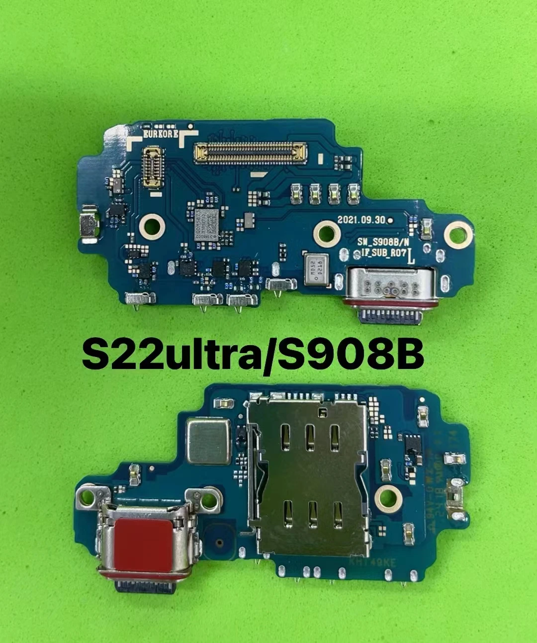 Charging Port Flex Cable Board  USB Charging Board Port Dock Charger  with SIM Card Reader for Samsung S22 Ultra s908u  s908B