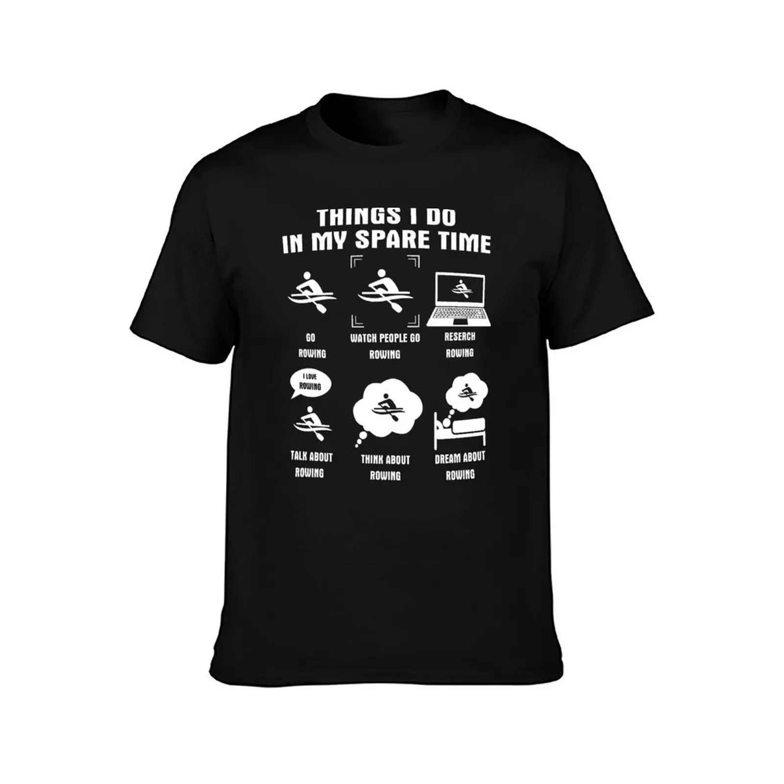 Rowing Lover T-Shirt Basic Casual Short Sleeve Cotton Shirt
