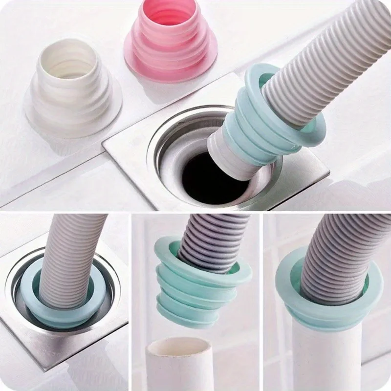 4PCS Drain Pipe Hose Silicone Plug For Washing Machine Tank Floor Leakage Home Improvement Drainpipe Replacement Accessories