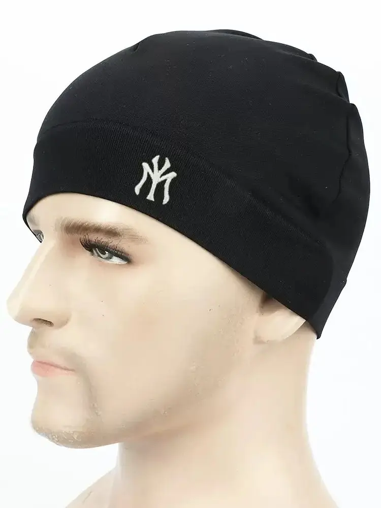 AliExpress NONE Trendy Beanie Hat Unisex - Hip-hop Streetwear Skull Cap, Breathable Stretch Knit for Couple Look, Fashion Outdoor Cycling Hat