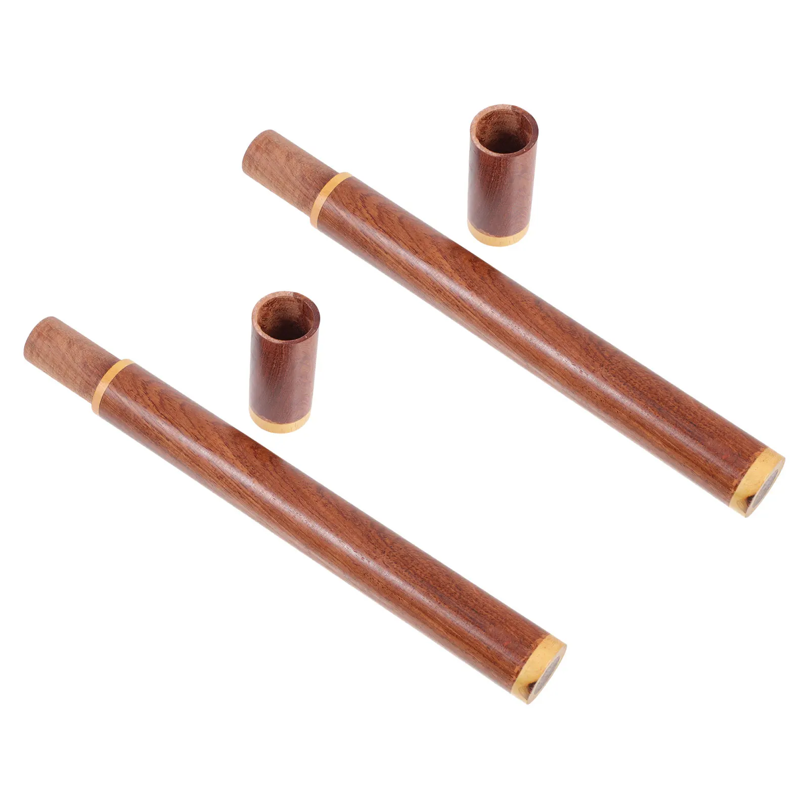 

2Pcs Solid Wood Incense Stick Storage Tube - Scented Sticks Holder Organizer with Seal Cap for Moisture Protection - Incense