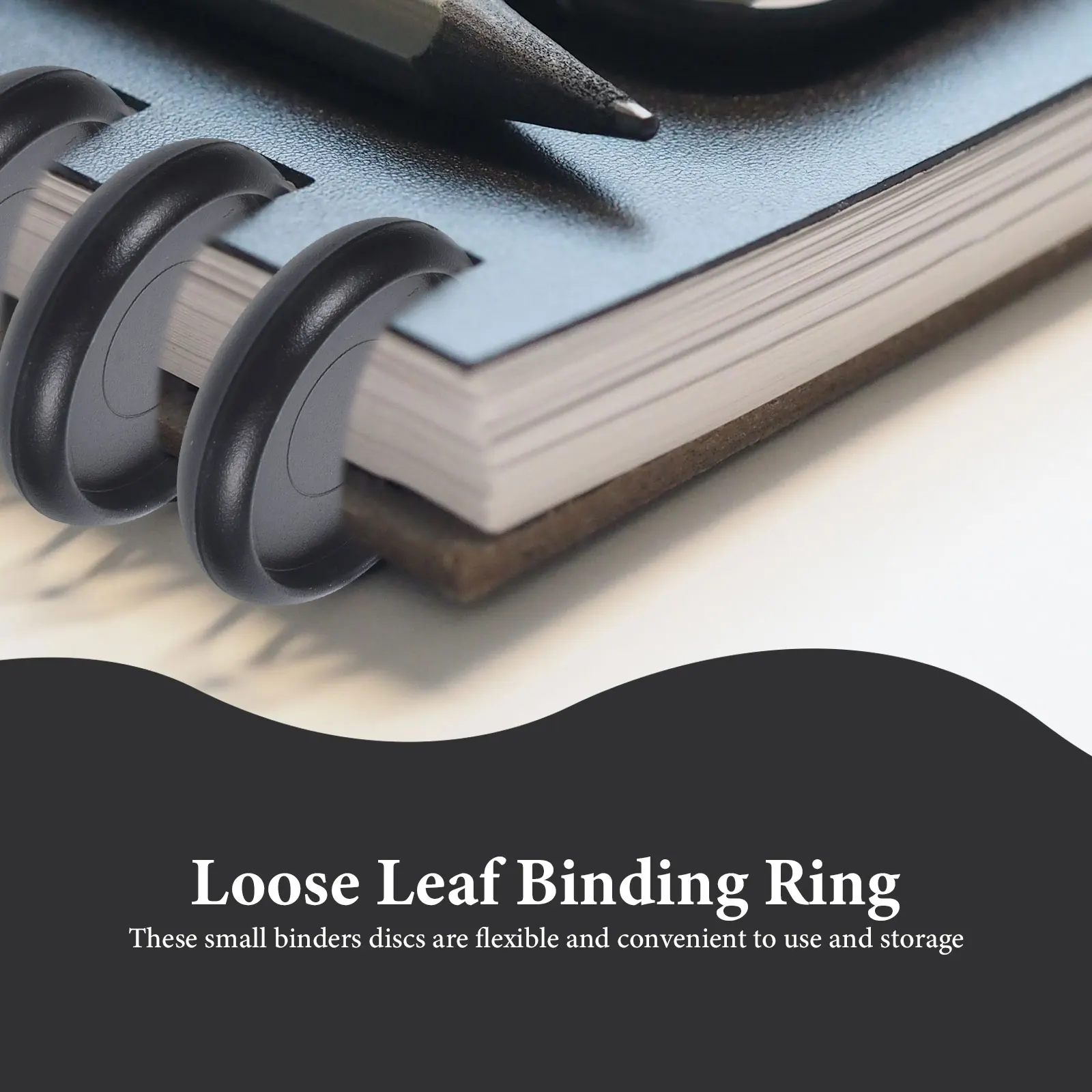 44pcs Plastic Binder Rings Binding Discs ABS Material Smooth Surface Flexible Storage Office School Use