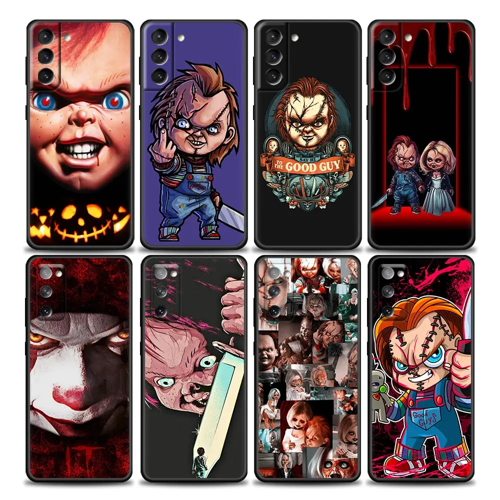 Horror Movie Scary Chucky Doll S24Ultra For Samsung Galaxy S21 S20 FE S22 Ultra S10 S23 S24 Plus Case Funda Cover Childs-play-3