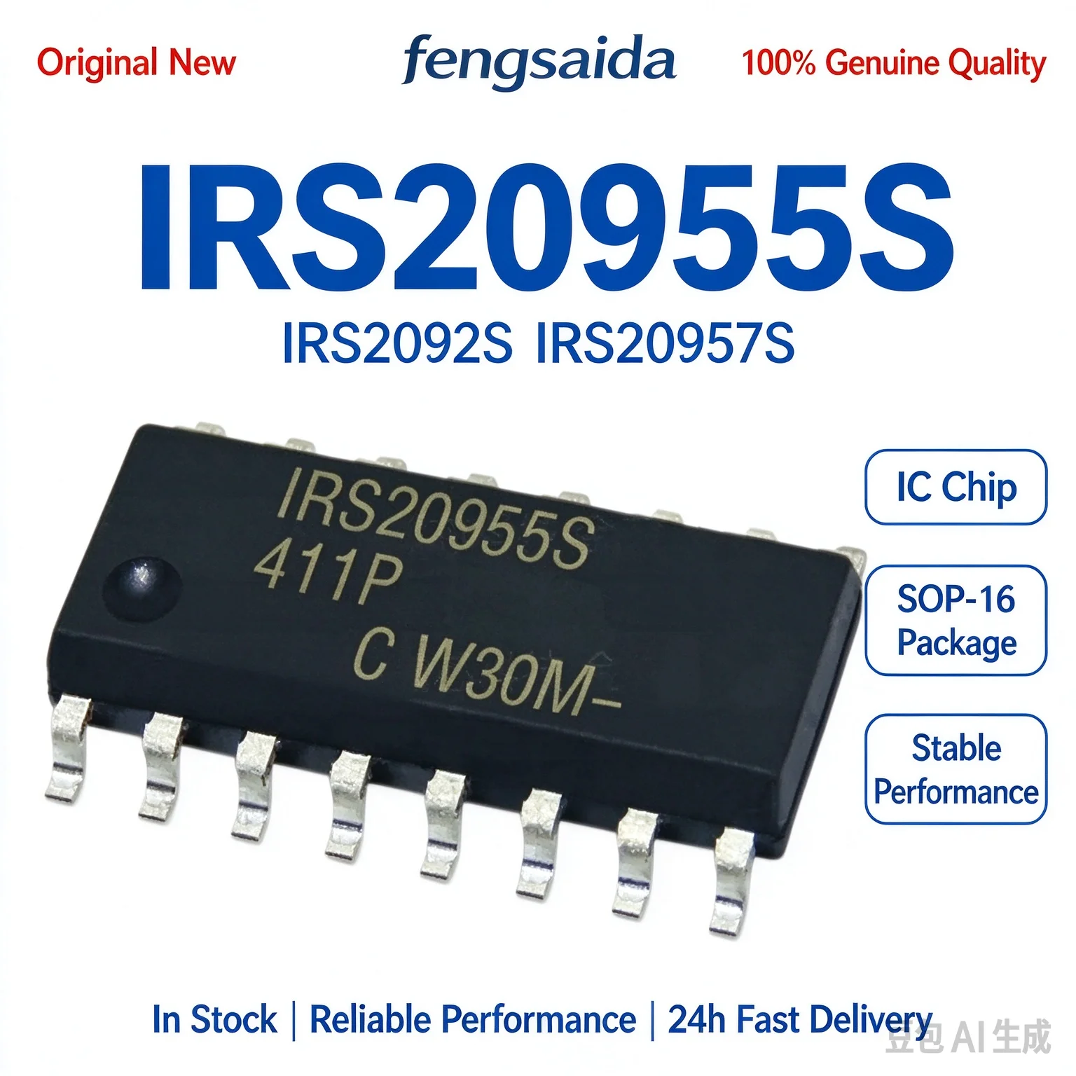 2Pcs IRS2092S SOP-16 IRS20955S IRS20957S Electronic Components in Stock Wholesale Available