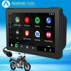 Écran tactile sans fil pour moto, Apple Carplay, Android Auto, IPX7, limitation étanche, navigation GPS, HD, Wi-Fi, BT, 7 pouces