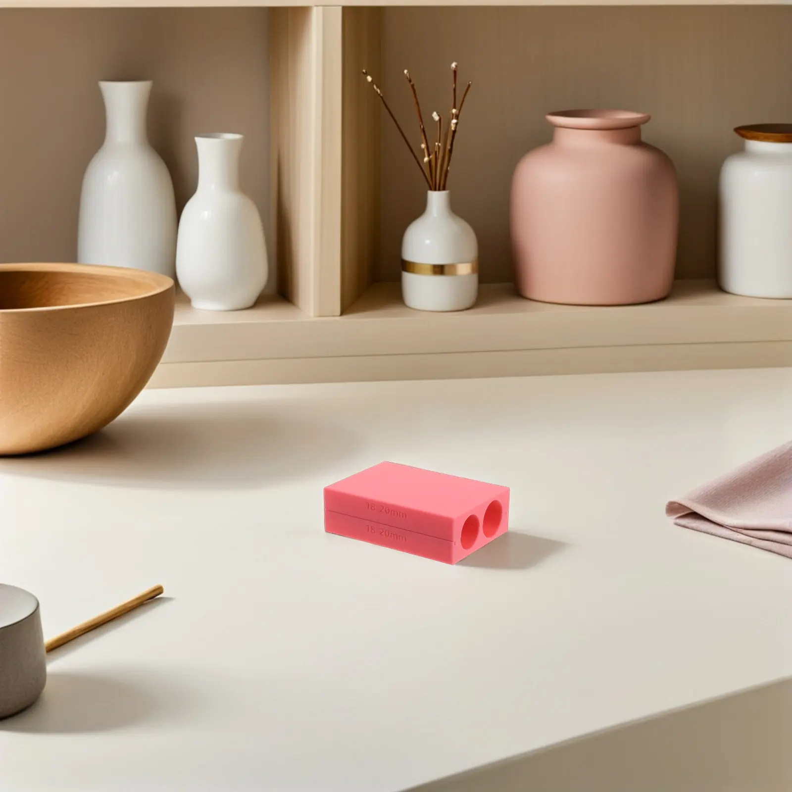 

Набор инструментов для формовки бусин из полимерной глины: красная круглая форма для шариков диаметром 18 мм и 20 мм для изготовления ювелирных изделий, ожерелий, серег, поделок своими руками