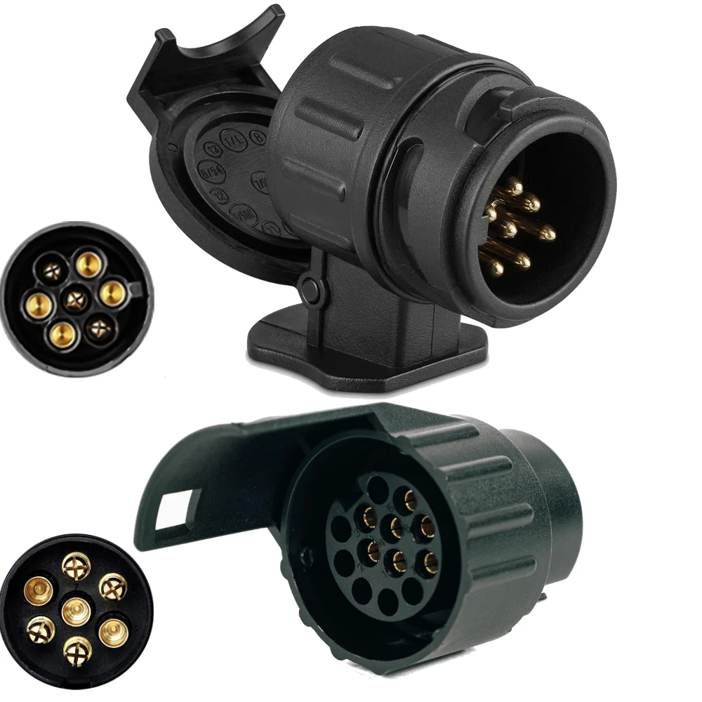 

7to13/13to7 Pin Trailer Caravan Towbar Towing Electric Socket Adapter Plug Converter 12V Electrical Connector Adapter Car Truck