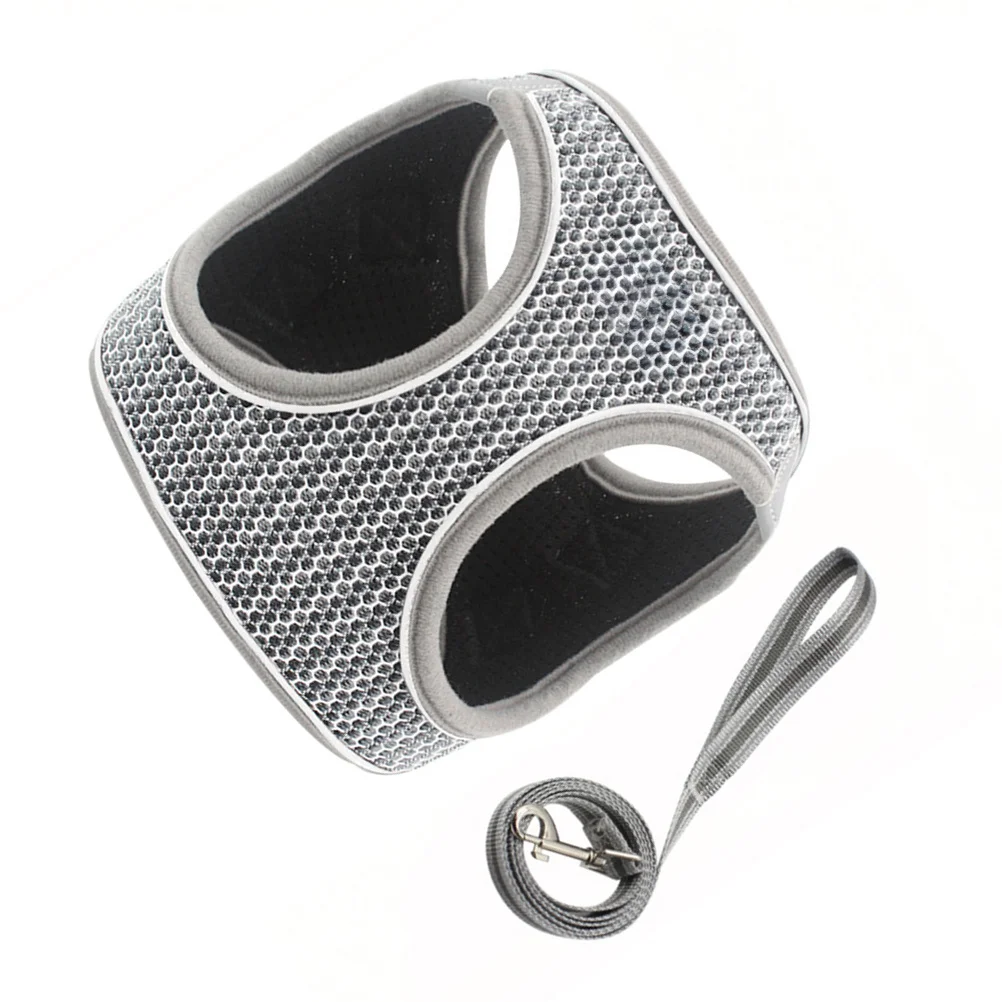 

Pet Harness Chest Strap Reflective Cat Vest Harness Lightweight Comfortable Breathable Wearable Design for Safe Walking Grey Xl