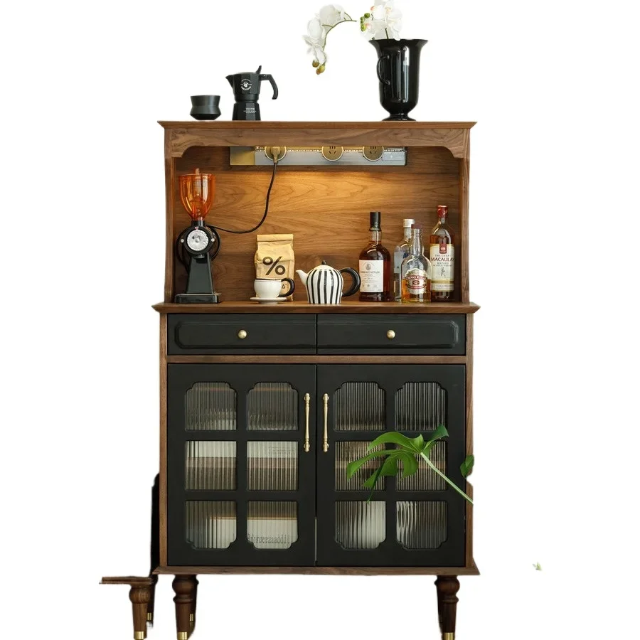 

North American black walnut side cabinet, integrated wall locker, Japanese simple solid wood