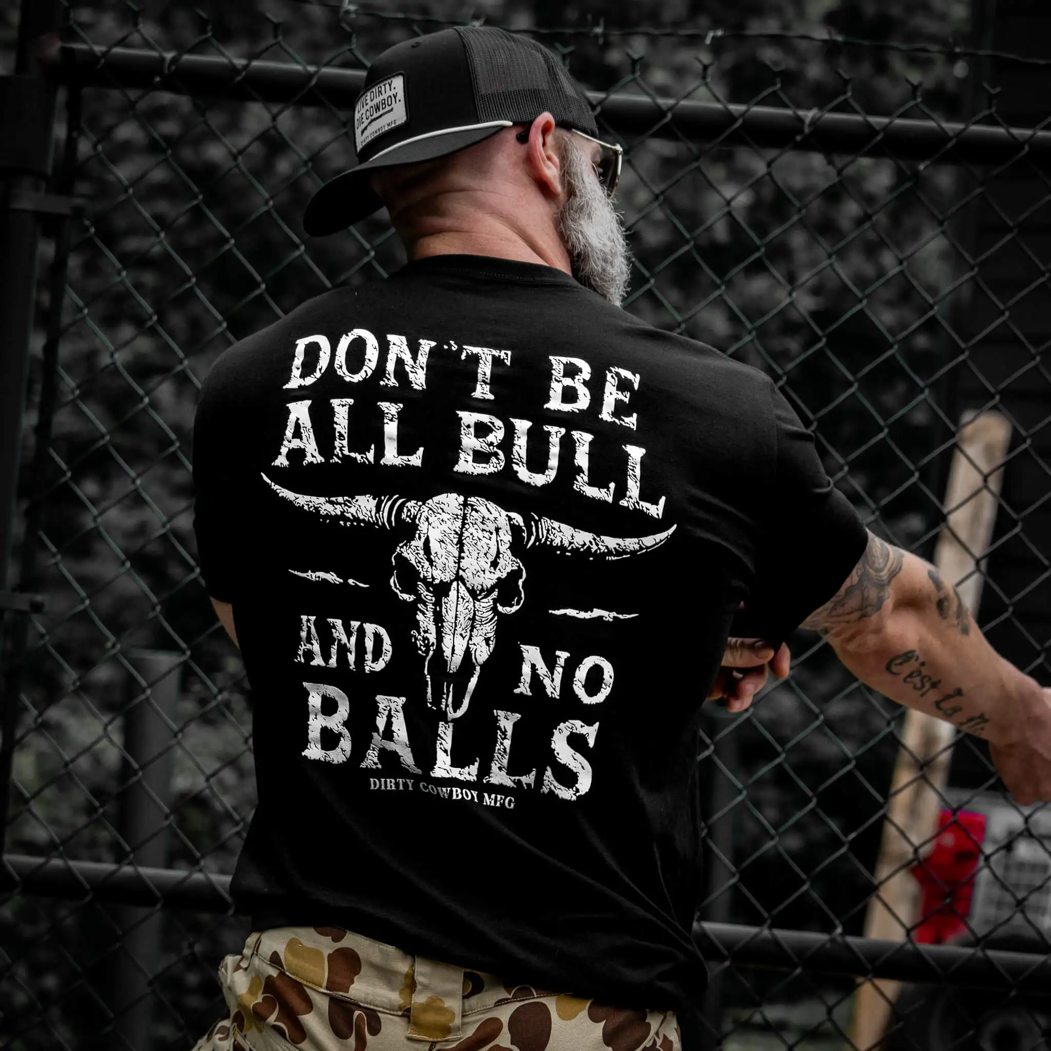 Men's Women's Oversized Crew Neck T-Shirt Dont Be All Bull and No Balls Bull Skull Western Vintage Short Sleeve Casual Tee