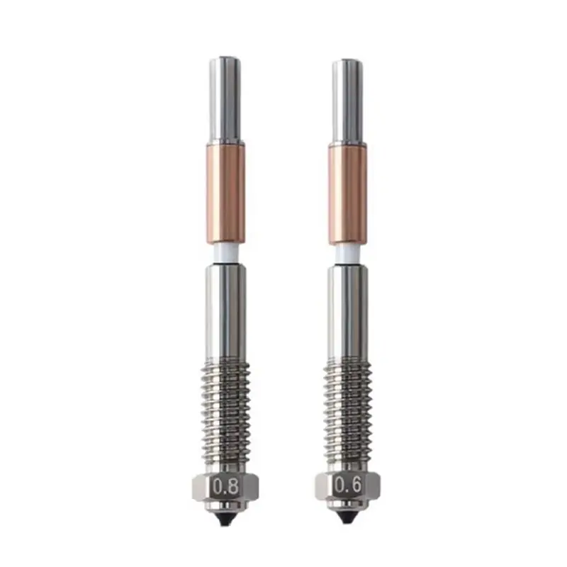 [LXYA68Z!] Nozzle Replacement Bimetal Nozzle For QIDI Q2 Q2c 3D Printer, For PLA, PETG, ABS, ASA, PC, PA-CF Filaments 0.6/0.8Mm