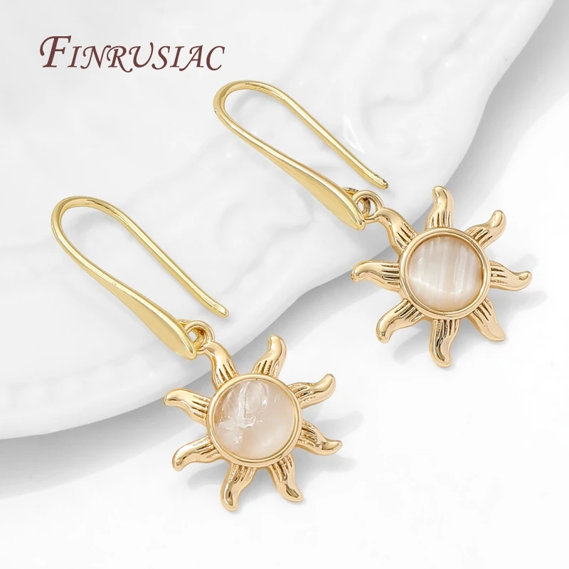 Decorative Pendants 18K Gold Plated Pendants For Earrings,Flowers/Sun/Moon Charms For Jewelry,DIY Bracelets Making Accessories - view 6