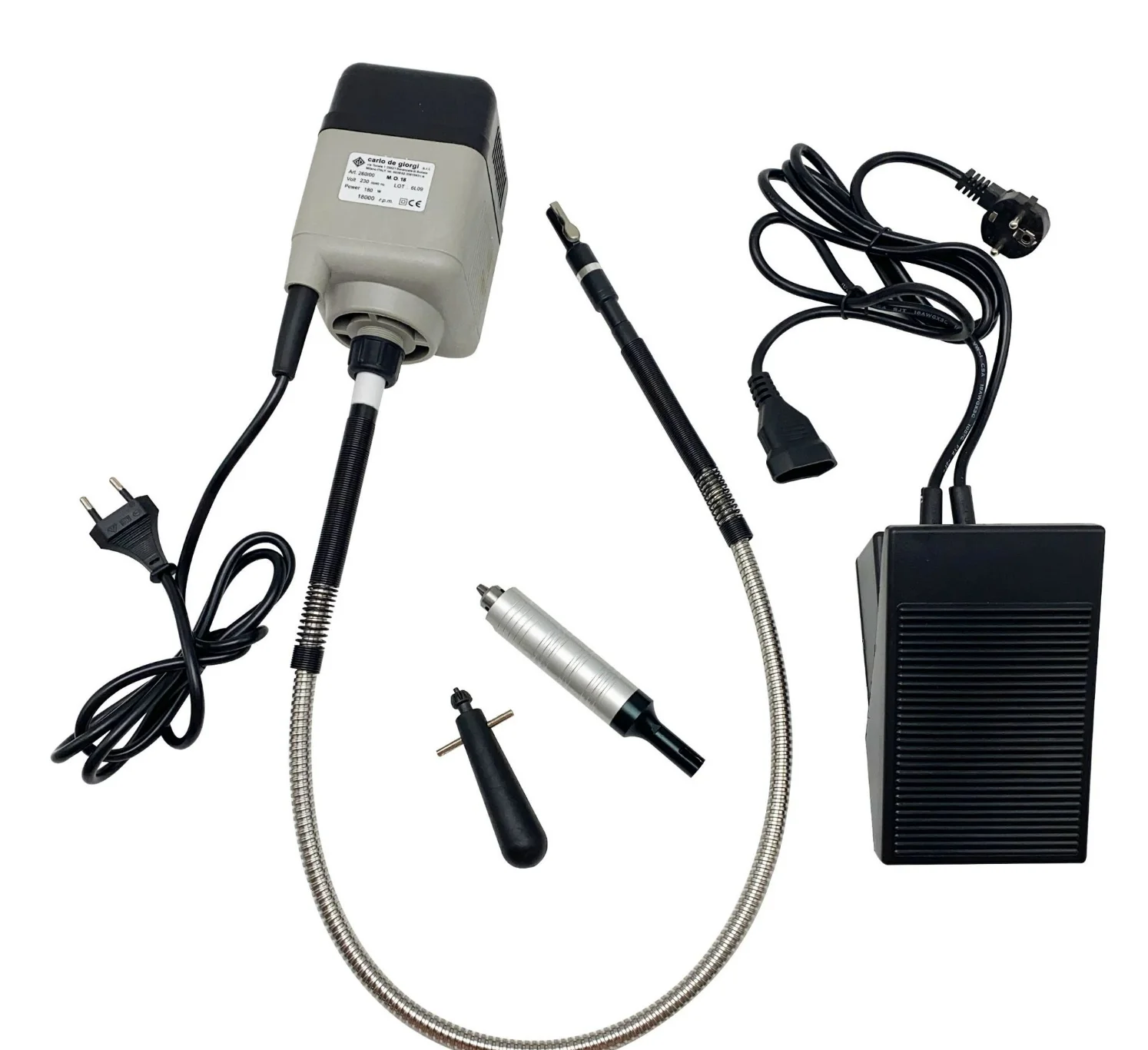 

Комплект ювелирных изделий с гибким валом и подвесной квадратной педалью гибкого вала, вращающийся инструмент 220 В для изготовления разъемов европейского типа