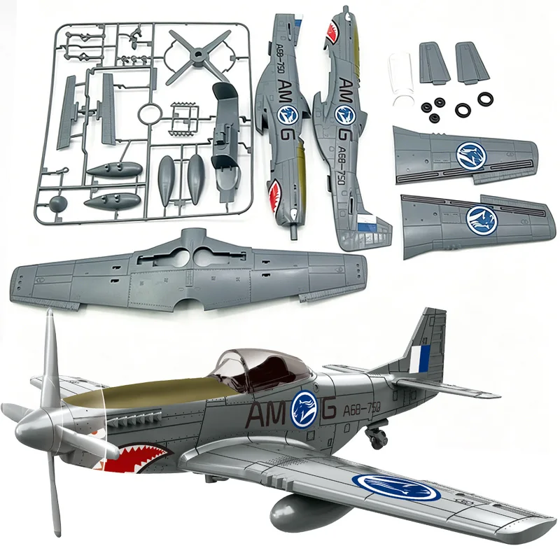

1/35 Scale Plastic P51 Mustang Aircraft Model Sets Plane Building Blocks Set Construction Building Toy