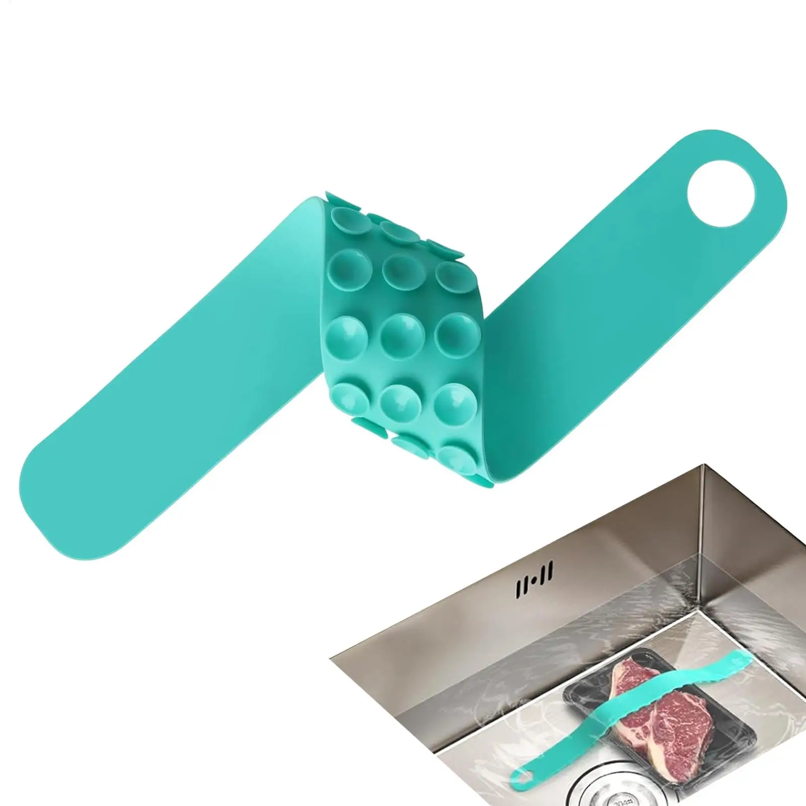 Silicone Sink Thawing Belt with Suction Cups 1PC Defrosting Stripes Rapid Thaw Defrosting Belt Multifunctional  Quick Thaw Belt