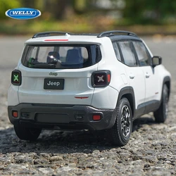 WELLY 1:24 Jeep Renegade SUV Alloy Car Model Diecasts Metal Toy Off-road Vehicles Car Model High Simulation Collection Kids Gift